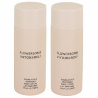 FLOWERBOMB 0.5 oz Body Lotion for Women by Viktor & Rolf (PACK 2)