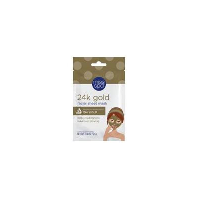 Miss Spa Restore and Brighten 24k Gold Radiance Facial Sheet Mask - 1ct