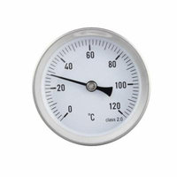 63mm Dial Thermometer Liquid Temperature Gauge 0-120°C Horizontal Mounting