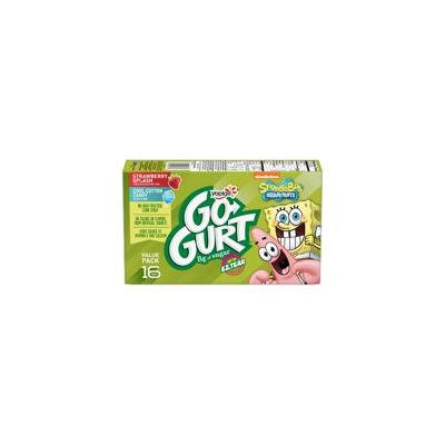Yoplait Go-Gurt Nickelodeon Spongebob Squarepants Strawberry and Cotton Candy Lowfat Yogurt Tubes - 2oz/16pk