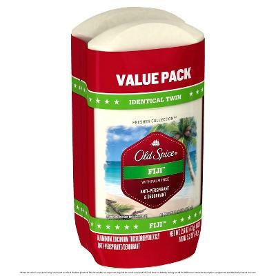 Old Spice Fresher Collection Fiji Invisible Solid Antiperspirant and Deodorant Twin Pack - 5.2oz