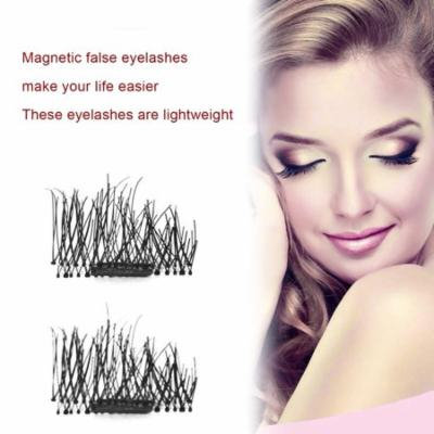 4Pcs/2Pairs 3D Magnetic False Eyelashes Natural Thick Long Cosmetic Eye Lashes on Clearance