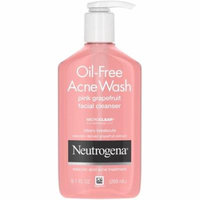 4 Pack - Neutrogena Oil-Free Salicylic Acid Pink Grapefruit Pore Cleansing Acne Wash and Facial Cleanser with Vitamin C