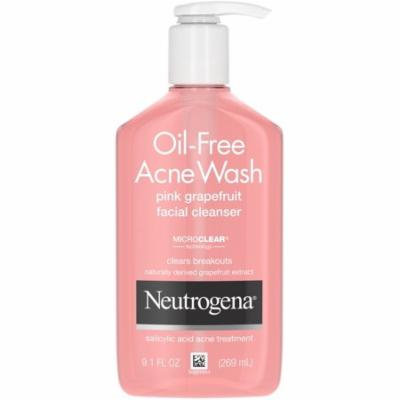 4 Pack - Neutrogena Oil-Free Salicylic Acid Pink Grapefruit Pore Cleansing Acne Wash and Facial Cleanser with Vitamin C