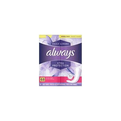 Always Xtra Protection Extra Long Dailies Pantiliners - 68ct