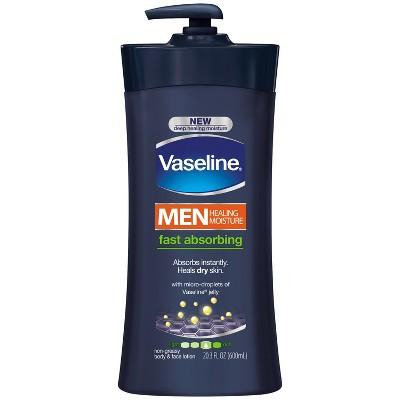 Vaseline Men Healing Moisture Fast Absorbing Body & Face Lotion 20.3 oz