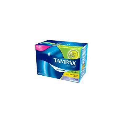 Tampax Anti Slip Grip Cardboard Applicator Lites/Regular/Super Multipack Tampons - 54ct