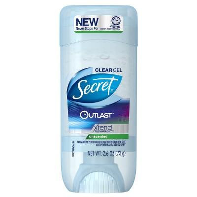 Secret Outlast Xtend Unscented Clear Gel Antiperspirant and Deodorant - 2.6oz