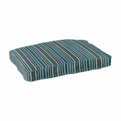 Mozaic Company Sunbrella Blue Multi Stripe-Sea Green Outdoor Fiber Pet Bed