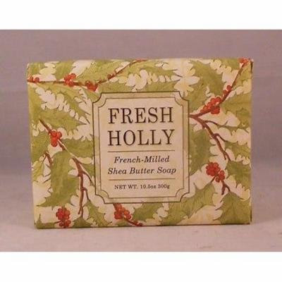 Greenwich Bay Shea Butter Luxury Spa Soap, Large 10.5 oz, Christmas Ltd Edition FRESH HOLLY