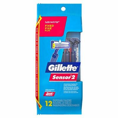 Gillette Sensor2 Men's Fixed Lubrastripromium Razors - 12 Razors