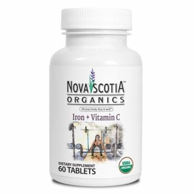 Nova Scotia Organics Iron and Vitamin C Tablets, 60 Ct