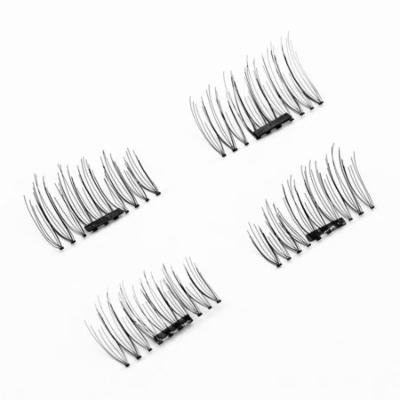 1 Pair 3D Single Magnet Natural False Eyelashes without Glue Black 52HB-D