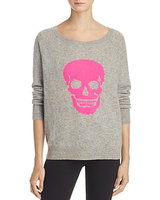 Aqua+ Aqua Cashmere Skull Donegal Sweater - 100% Exclusive