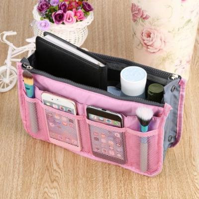 Waterproof Lady Women Cosmetic Makeup Bag Organizer Travel Insert Handbag Holiday Gifts, pink,