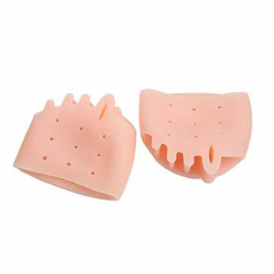 SEBS Silicone Toe Separator Honeycomb Forefoot Cushion Pad with 5 Loops Thumb Valgus Corretcor Toe Bracer Foot Care Tool
