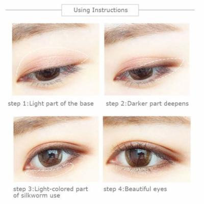 SUIKONE Double Head Air Cushion Eyeshadow Stick Natural Eye Shadow Cream Pen Holiday Gifts, pink brown,
