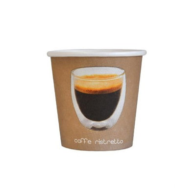 Packnwood 210GCRIS4 4 oz Paper Ristretto Cup 2.3 x 2.5 in.