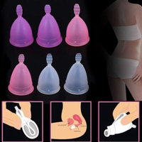 2Pcs Medical Silicone Menstrual Cup for Lady Tempon Period Cup Copo Menstrual De Silicone