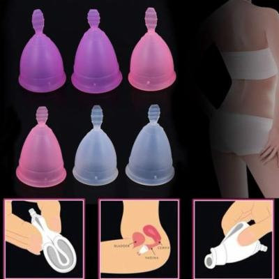 2Pcs Medical Silicone Menstrual Cup for Lady Tempon Period Cup Copo Menstrual De Silicone