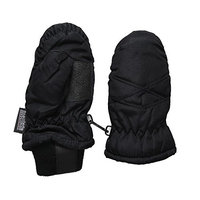 SANREMO Unisex Kids Toddler Thinsulate and Waterproof Cold Weather Ski Mittens (2-4 Years, Black)