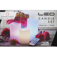 Leisure Arts LED Pillar Candle Set With Remote 3pc