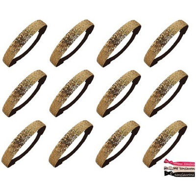 Kenz Laurenz Glitter Headbands 12 Girls Headband Sparkly Hair Head Bands G