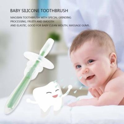 Lovely Shape Baby Product Special Soft Silicone Light Toothbrush Oral Care Holiday Gifts, green,