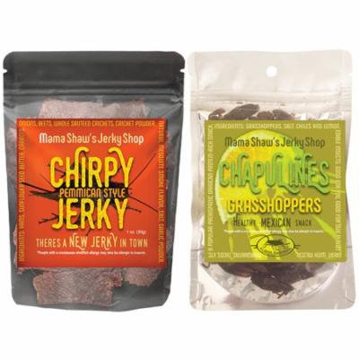 (Set) Chirpy Cricket Jerky & Chapulines Grasshoppers 2 Bags Tasty Bug Bites