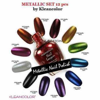 LWS LA Wholesale Store 12 PCS New Kleancolor METALLIC Nail Polish Color Lot White Black Red 157-168