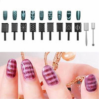 EECOO UV Gel Magnet,11Pcs/Set 3D Cat Eye Magnetic LED Polish Soak Off UV Gel Magnet Stick Manicure Nail Art Tools Magnet