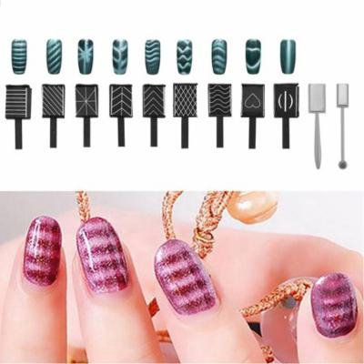 EECOO UV Gel Magnet,11Pcs/Set 3D Cat Eye Magnetic LED Polish Soak Off UV Gel Magnet Stick Manicure Nail Art Tools Magnet