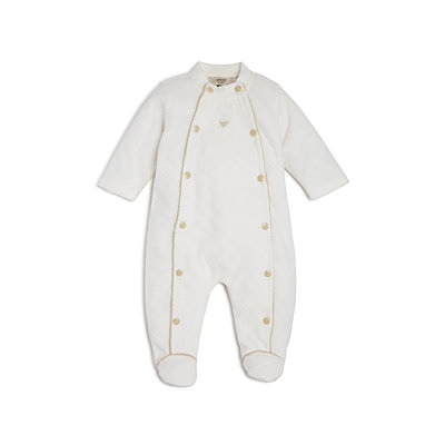 Armani Boys' Double-Snap Textured Footie - Baby