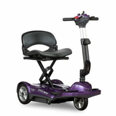 EV Rider 'Transport M' Lightweight Foldable Scooter - 250Lbs 4 Mph 10 Miles - Plum