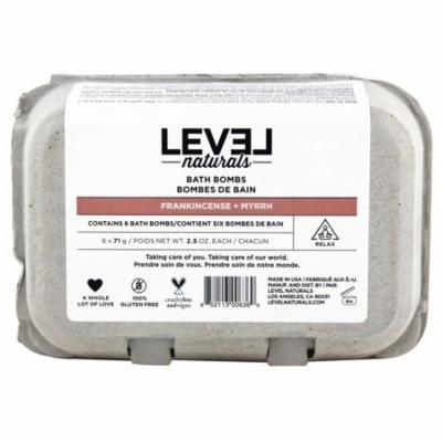 Level Naturals - Bath Bombs Frankincense + Myrrh - 6 Pack(pack of 4)