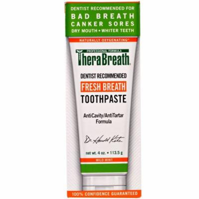 TheraBreath Fresh Breath Toothpaste Mint 4.0 oz.(pack of 12)