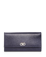 Salvatore Ferragamo Gancini Leather Continental Wallet