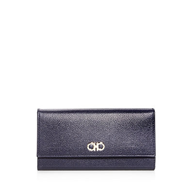 Salvatore Ferragamo Gancini Leather Continental Wallet