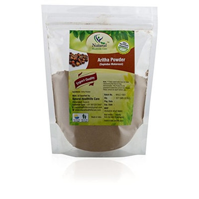 100% Pure Natural Aritha Powder/Soap nut Powder(SAPINDUS MUKOROSSI) FOR SILKY HAIRS (227g/(1/2 lb)/8 ounces) Natural Healthlife Care