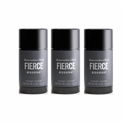 Abercrombie & Fitch Fierce Deodorant Stick 2.6 oz / 73 g Brand New (PACK 3)