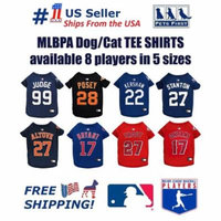 Pets First MLBPA Buster Posey Cat and Dog Tee Shirt - Licensed with overlock stitching