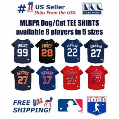 Pets First MLBPA Buster Posey Cat and Dog Tee Shirt - Licensed with overlock stitching
