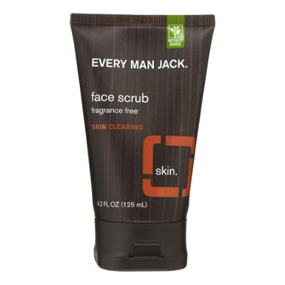 Every Man Jack Skin Clearing Face Scrub, Fragrance Free, 4.2 Oz