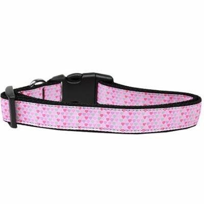 Many Mini Hearts Nylon Dog Collar Sm