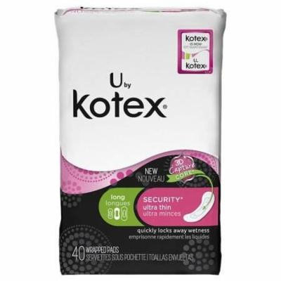 U by Kotex Security Ultra Thin Pads, Long without Wings (40 count) (Pack of 6)