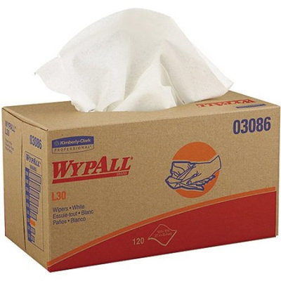 Wypall L30 Wipers, White, 120 sheets, (Pack of 10)