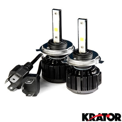 Krator LED H4 Headlight Conversion Bulbs 40W 4000LM Light Bulbs 9003/HB2 6000K White with Built-In Turbo Cooling Fan for 2014-2015 BMW R nineT