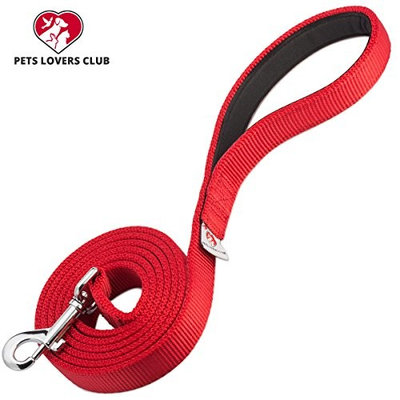 Pets Lovers Club Heavy Duty Dog Leash - Super Comfortable Padded Handle For Walks - Very Durable Leashes For Training Large, Medium & Small Dogs - Excellent 6 Foot Length To Hold On Puppy That Pulls