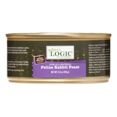 Nature's Logic Feline Rabbit Feast Canned Cat Food, 5.5 Oz (Case of 12)