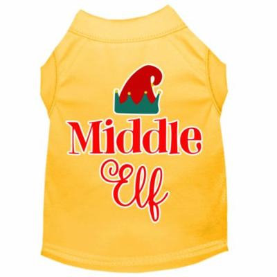 Middle Elf Screen Print Dog Shirt Yellow Sm